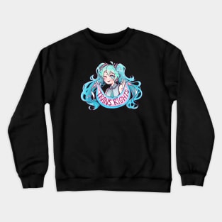 miku says trans rights! Crewneck Sweatshirt